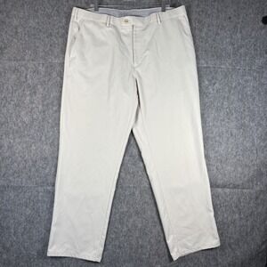 Peter Millar Crown Sport Pants Men's 40 x 30 Tan Stretch Golf Tan EB78